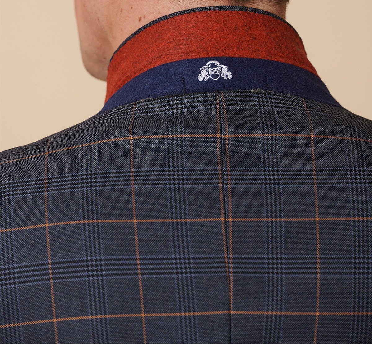 MARC DARCY Jenson Two Piece Suit - Marine Navy Check