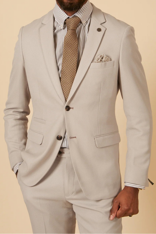 MARC DARCY HM5 Tailored Blazer - Stone