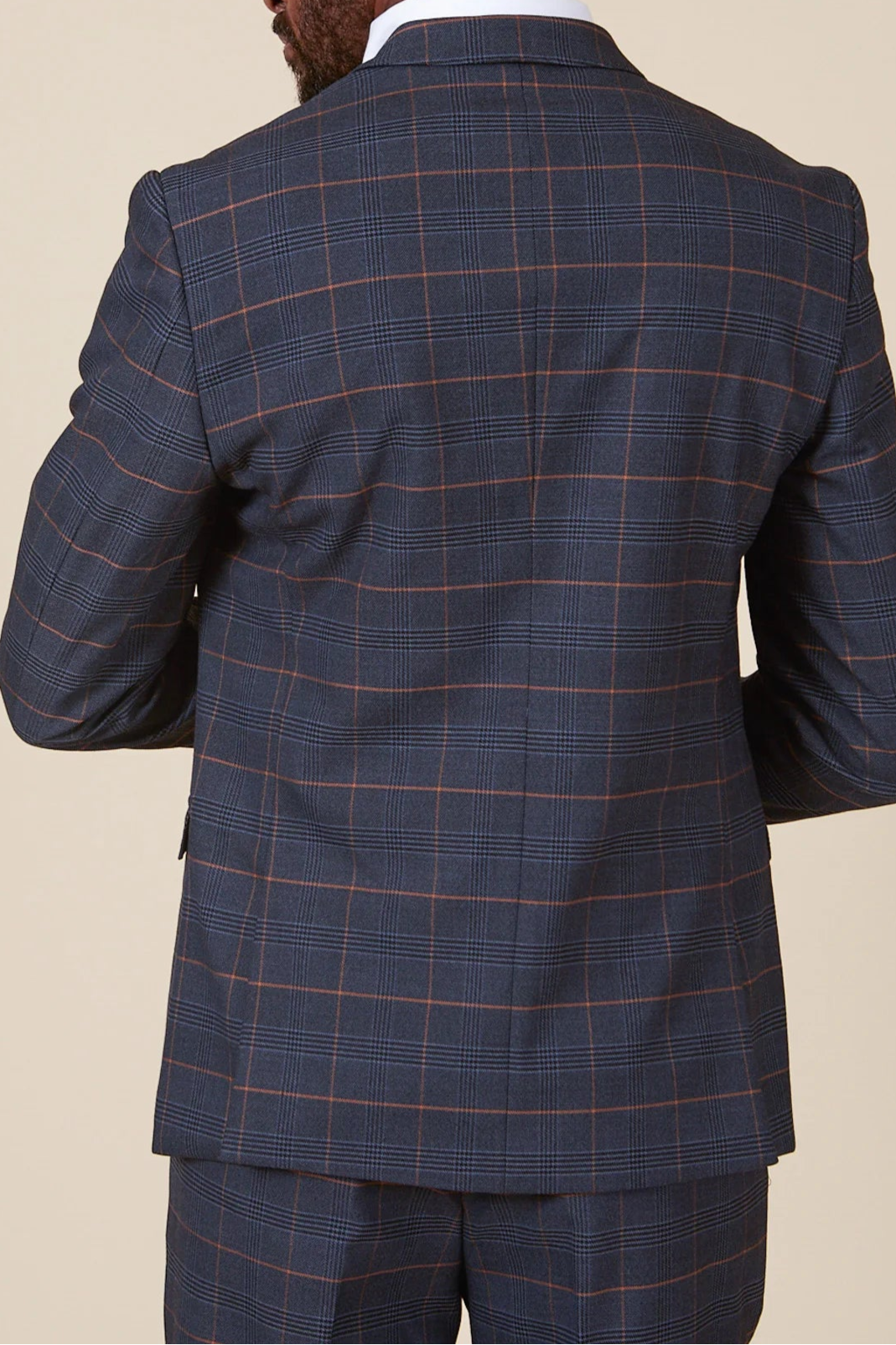 MARC DARCY Jenson Blazer - Marine Navy Check