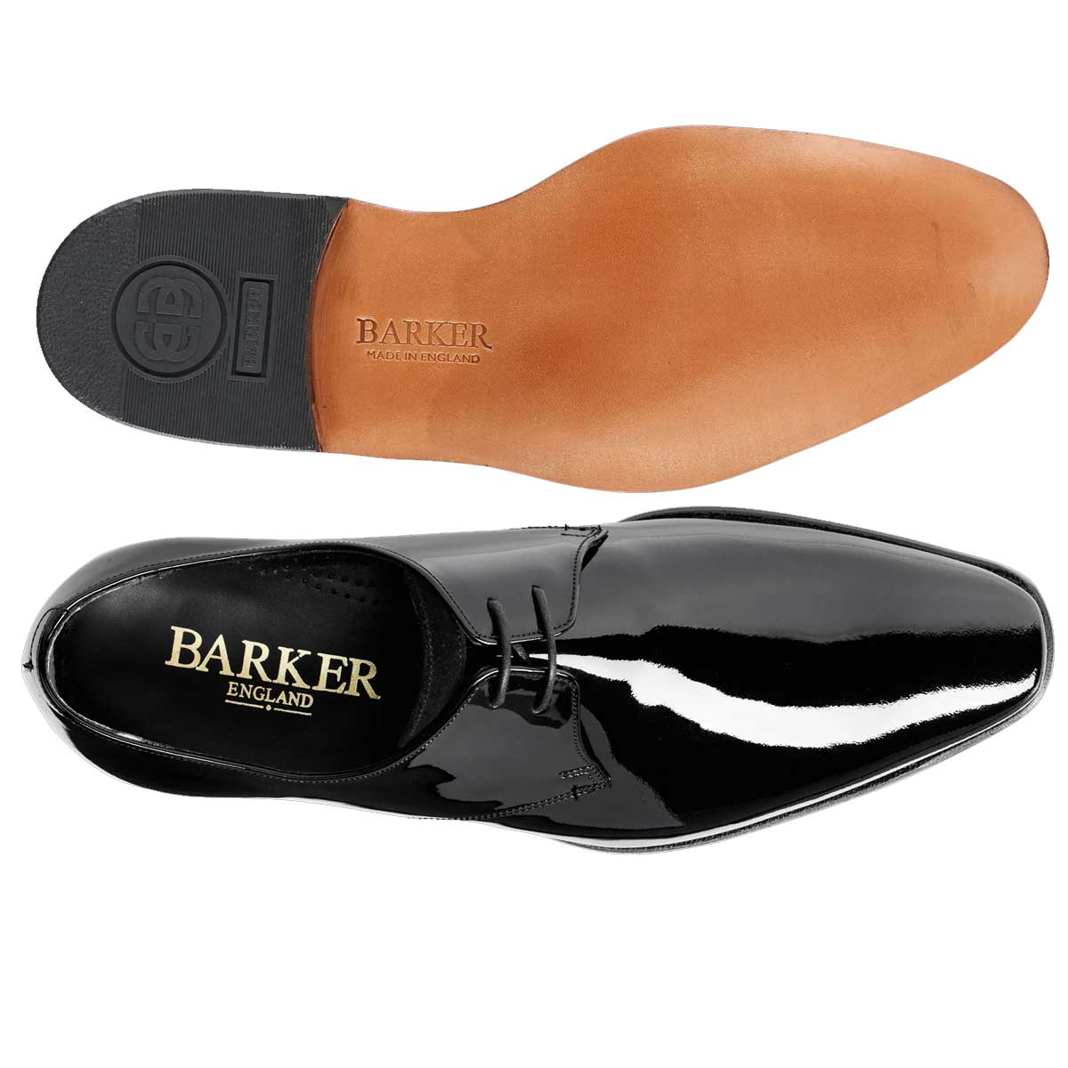 BARKER Goldington Shoes - Black Patent