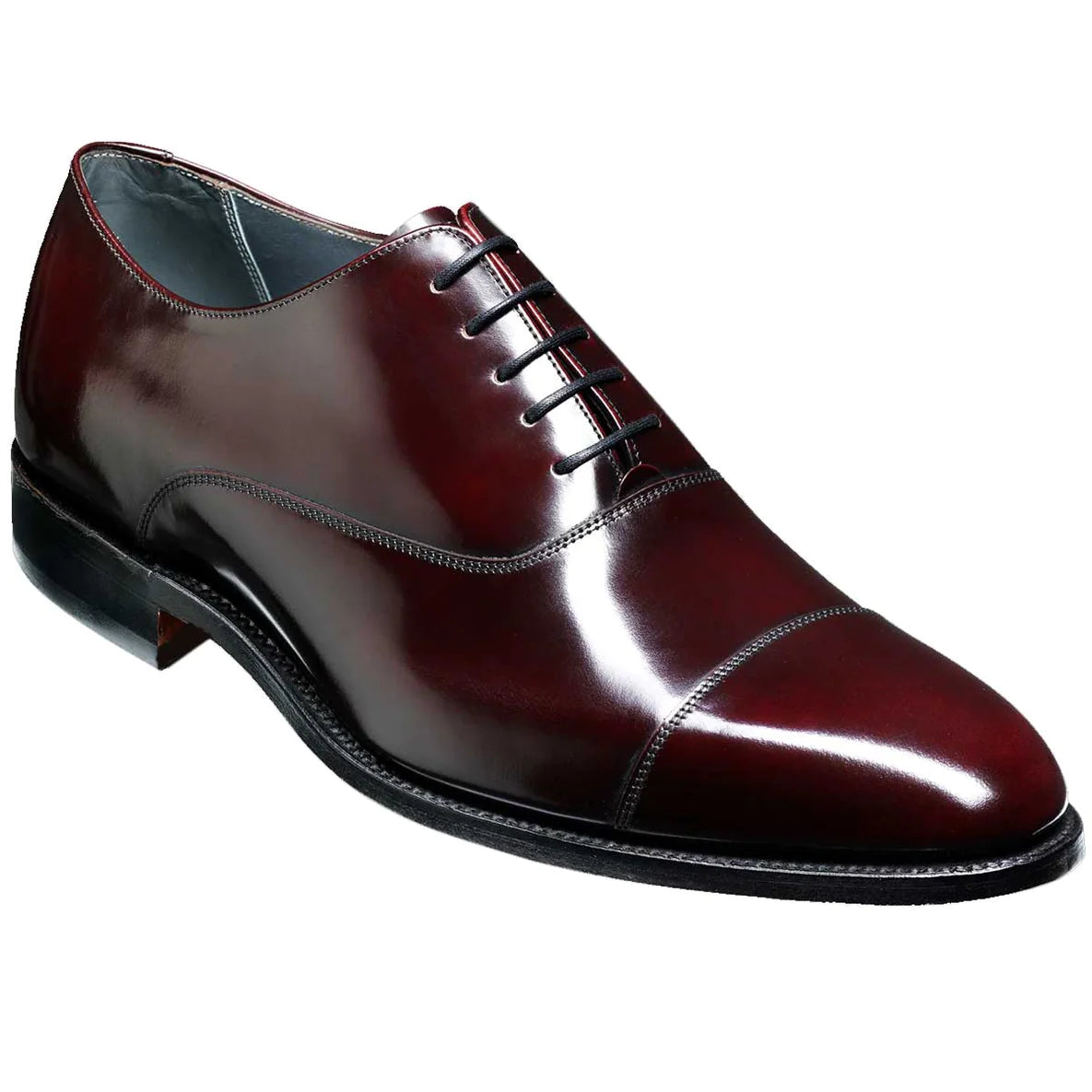 BARKER Winsford Shoes - Burgundy Hi-Shine