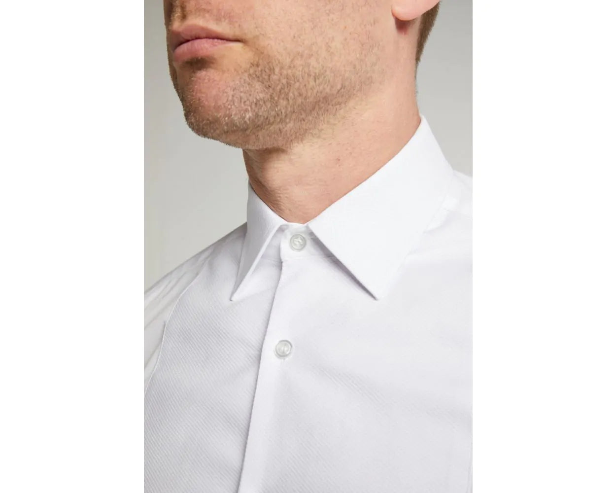 DOUBLE TWO Marcella Dress Shirt - Double Cuff Regular Collar – White