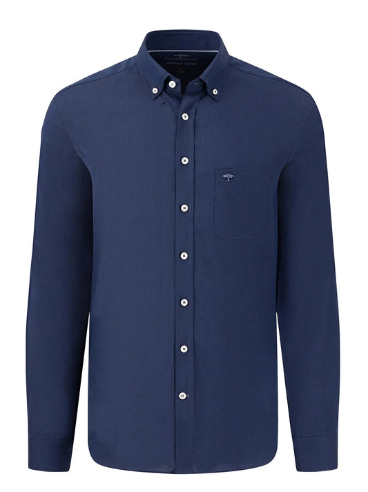 FYNCH HATTON Oxford Shirt - Men's Soft Cotton – Navy