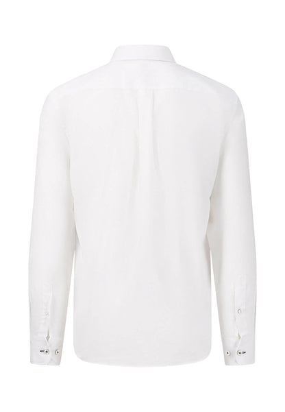 FYNCH HATTON Oxford Shirt - Men's Soft Cotton – White