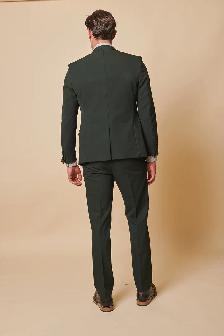 MARC DARCY Bromley Two Piece Suit - Olive Green Check