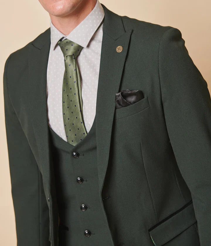 MARC DARCY Bromley Blazer - Olive Green Check