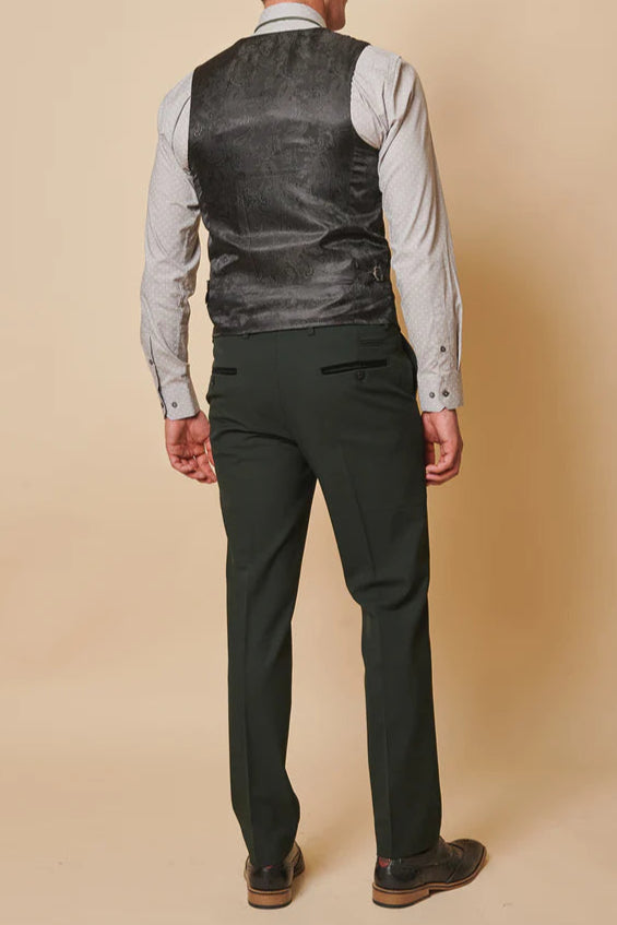 MARC DARCY Bromley Three Piece Suit - Olive Green Check