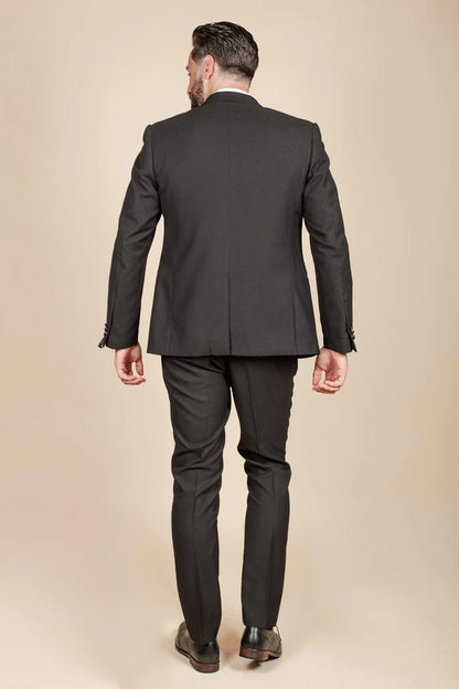 MARC DARCY Dalton Two Piece Evening Suit - Slim-Fit Tuxedo - Black