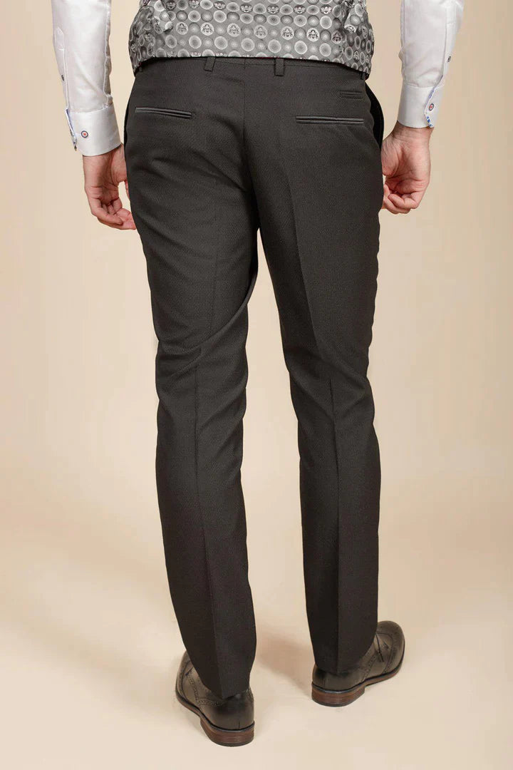 MARC DARCY Dalton Three Piece Evening Suit - Slim-Fit Tuxedo - Black