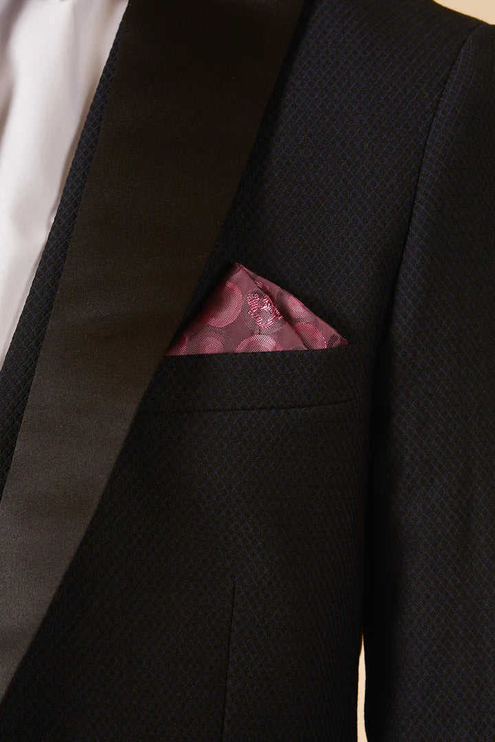 MARC DARCY Dalton Three Piece Evening Suit - Slim-Fit Tuxedo - Navy