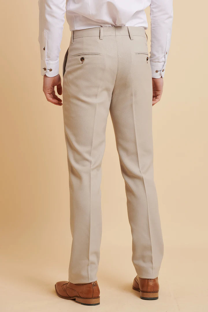 MARC DARCY HM5 Tailored Trousers - Stone