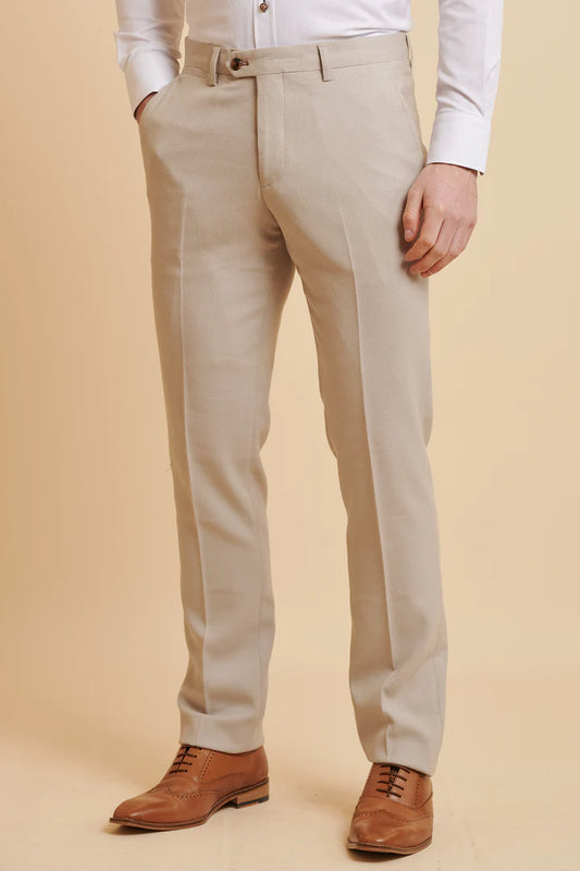 MARC DARCY HM5 Tailored Trousers - Stone