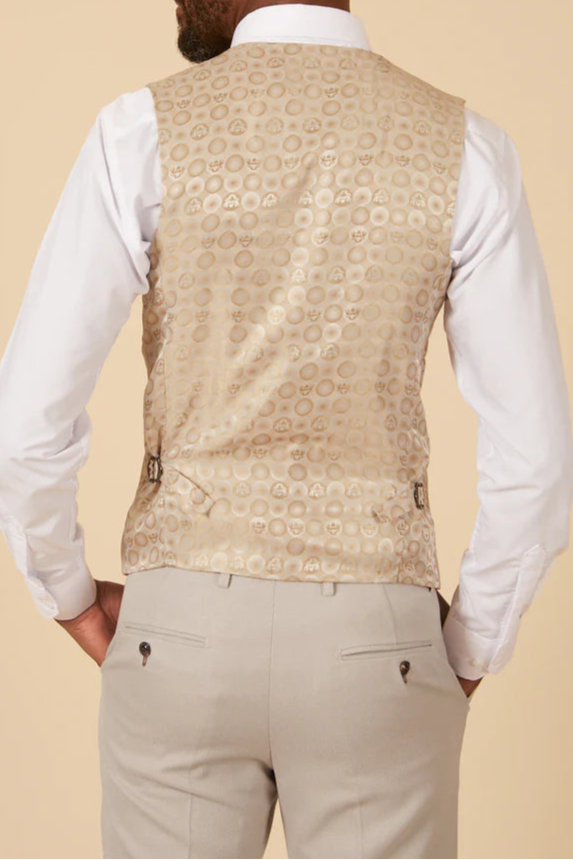 MARC DARCY HM5 Single Breasted Waistcoat - Stone