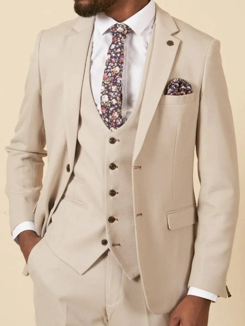 MARC DARCY HM5 Tailored Blazer - Stone