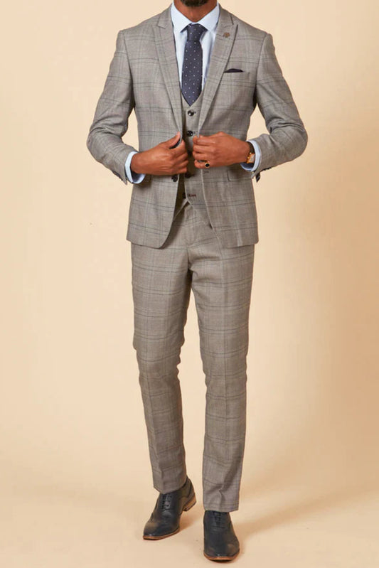 MARC DARCY Jerry Two Piece Suit - Grey Check