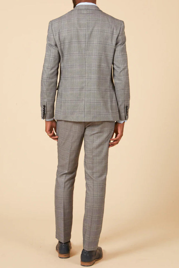 MARC DARCY Jerry Three Piece Suit - Grey Check