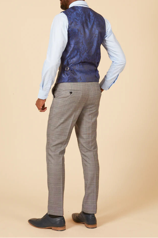 MARC DARCY Jerry Three Piece Suit - Grey Check
