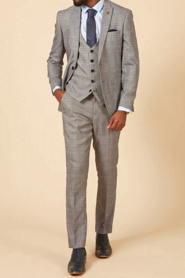 MARC DARCY Jerry Two Piece Suit - Grey Check