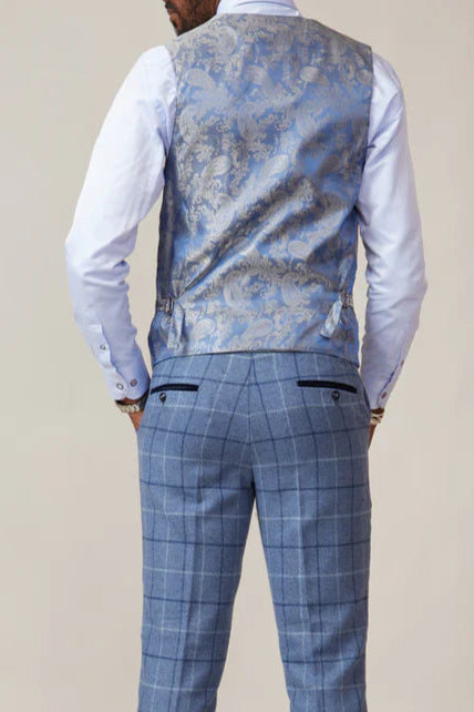 MARC DARCY Kelvin Double Breasted Waistcoat - Stone