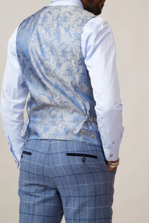 MARC DARCY Kelvin Double Breasted Waistcoat - Stone