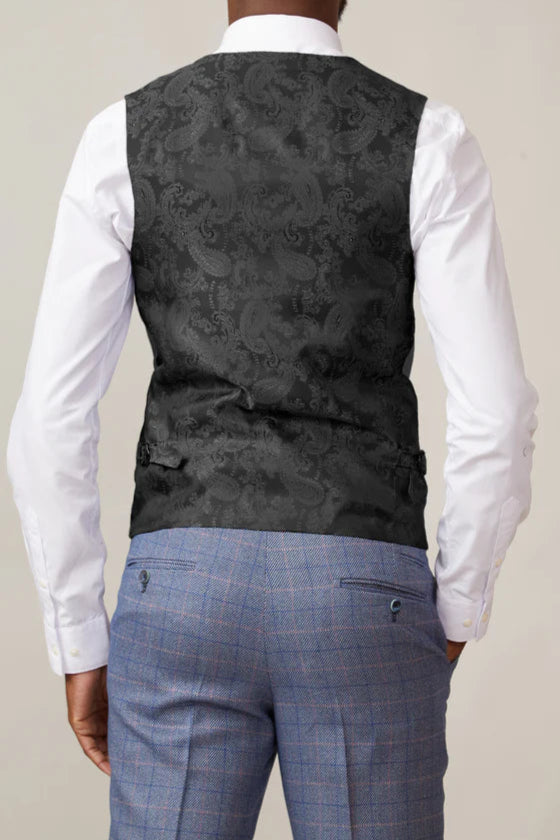 MARC DARCY Kelvin Single Breasted Waistcoat - Silver Grey