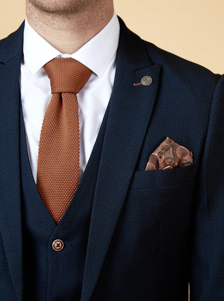 MARC DARCY Max Three Piece Suit - Navy