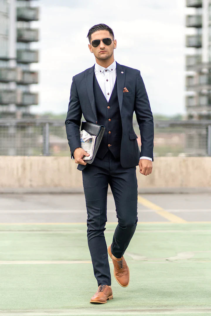 MARC DARCY Max Two Piece Suit - Navy