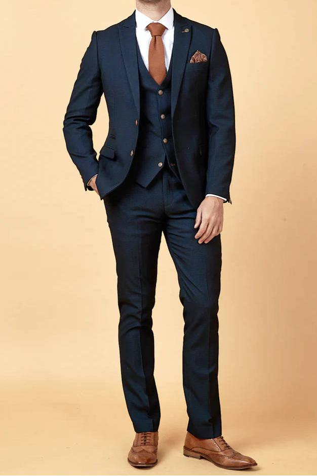 MARC DARCY Max Two Piece Suit - Navy