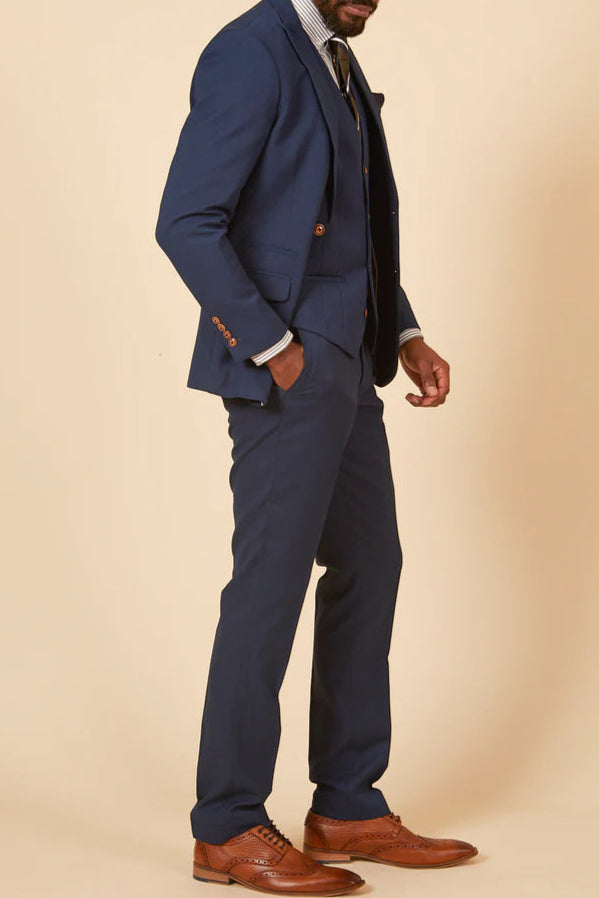 MARC DARCY Max Three Piece Suit - Royal Blue