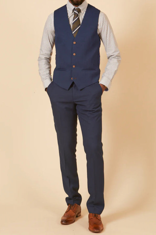 MARC DARCY Max Three Piece Suit - Royal Blue