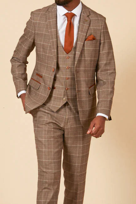 MARC DARCY Ray Blazer - Tan Check