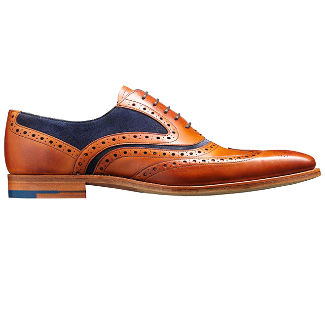 BARKER McClean Shoes - Cedar Calf & Blue Suede