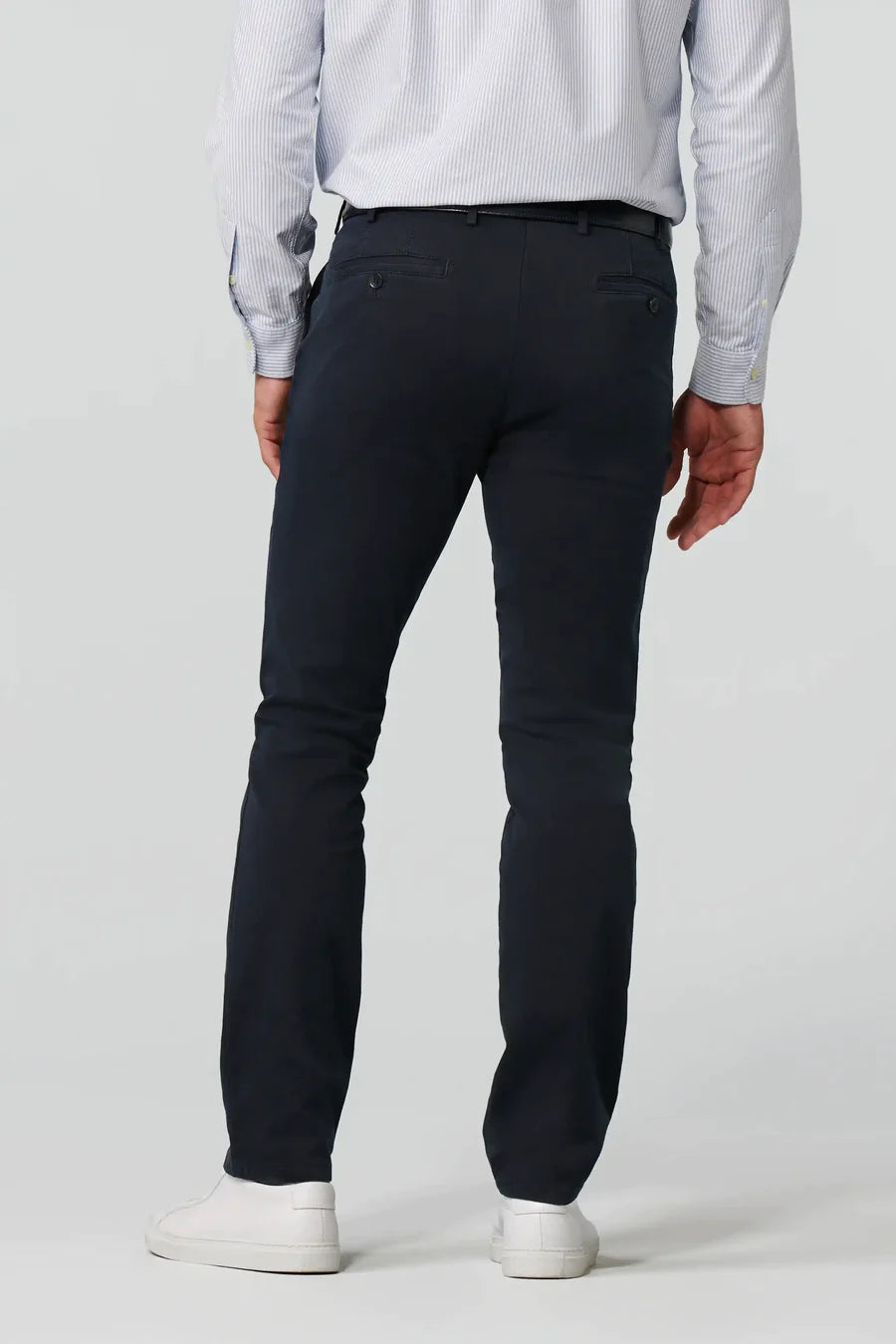 MEYER Roma 316 Luxury Cotton Chino Trousers - Navy