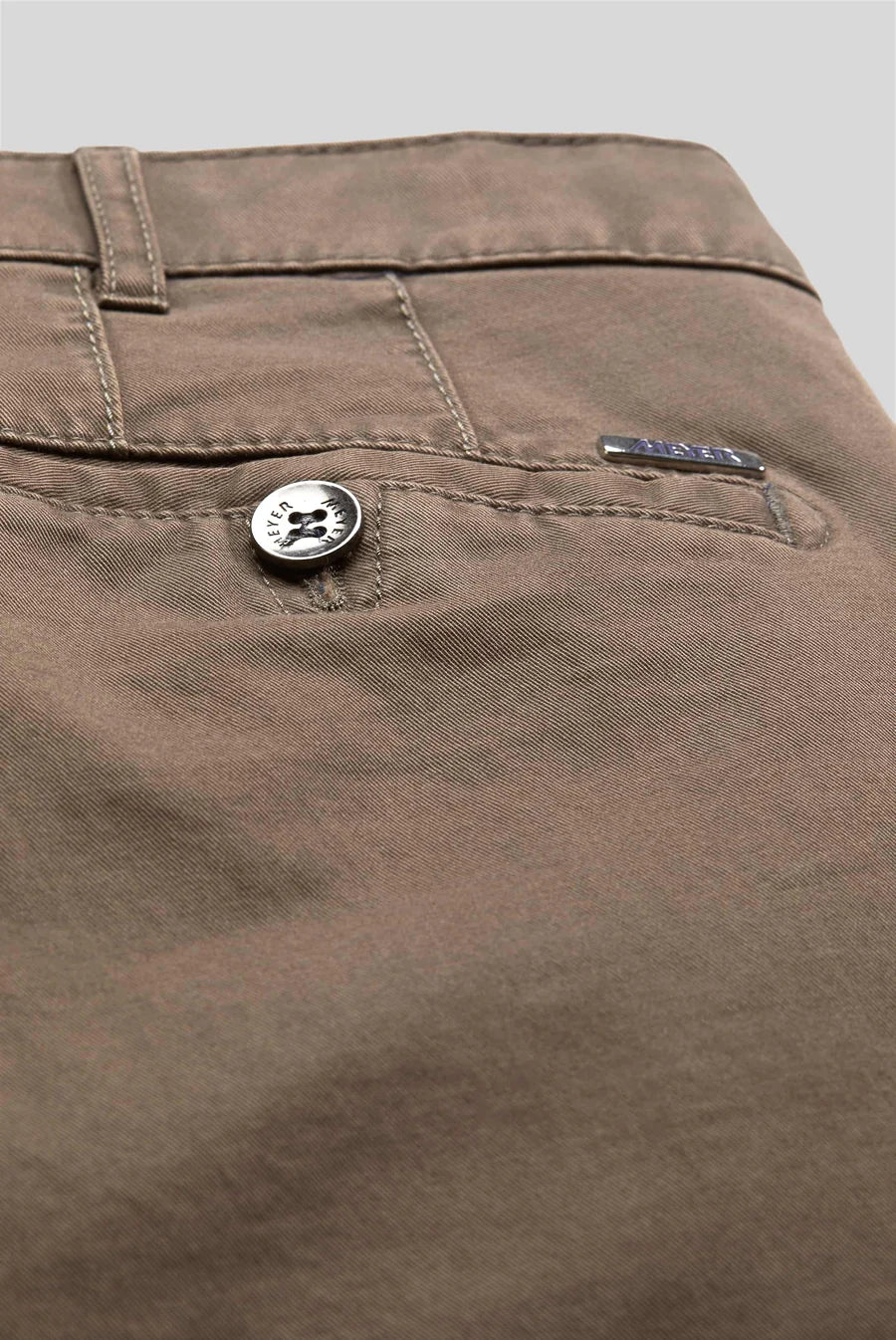 MEYER Roma 316 Luxury Cotton Chino Trousers - Stone