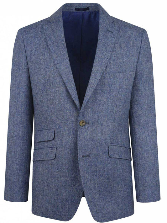 TORRE Milan Two Piece Tweed Suit - Blue