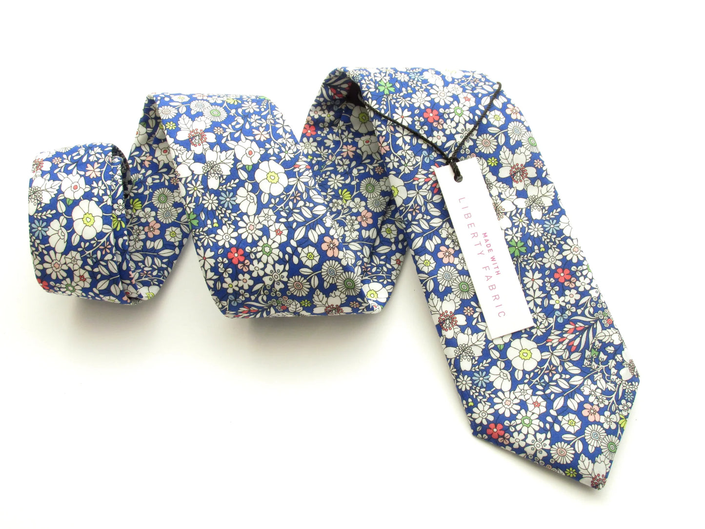VAN BUCK Liberty Print Cotton Tie - Junes Meadow Blue