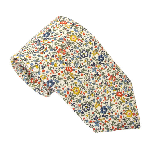 VAN BUCK Liberty Print Cotton Tie & Pocket Square - Katie & Millie Multi