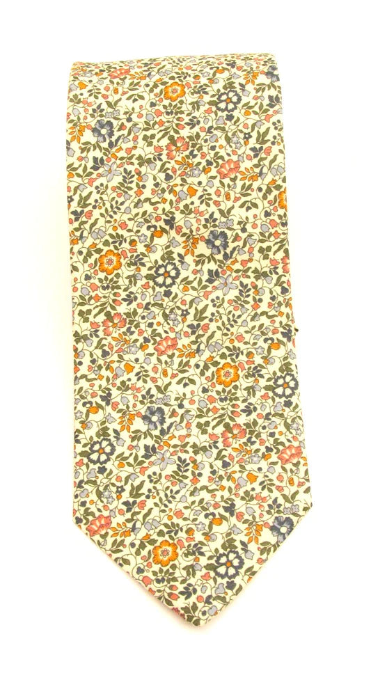 VAN BUCK Liberty Print Cotton Pocket Square - Katie & Millie Tan
