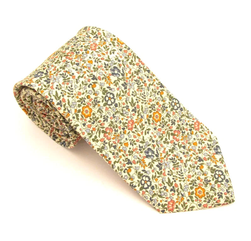 VAN BUCK Liberty Print Cotton Pocket Square - Katie & Millie Tan