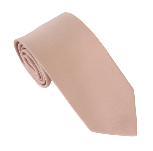 VAN BUCK Satin Wedding Tie & Pocket Square - Rose Gold