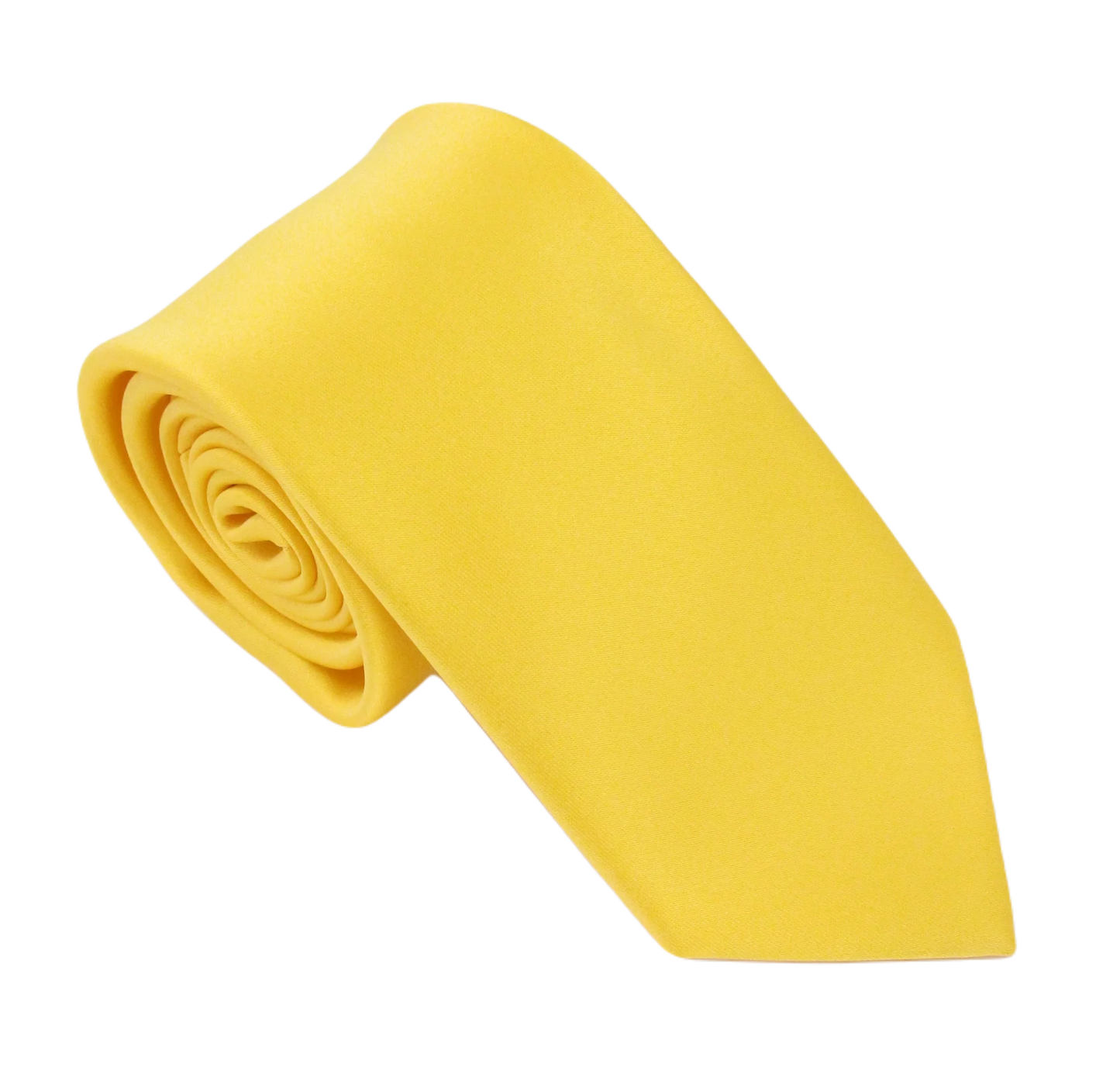 VAN BUCK Satin Wedding Tie & Pocket Square - Sunflower Yellow