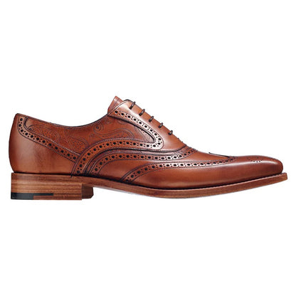 BARKER McClean Shoes - Antique Rosewood Calf & Paisley Laser