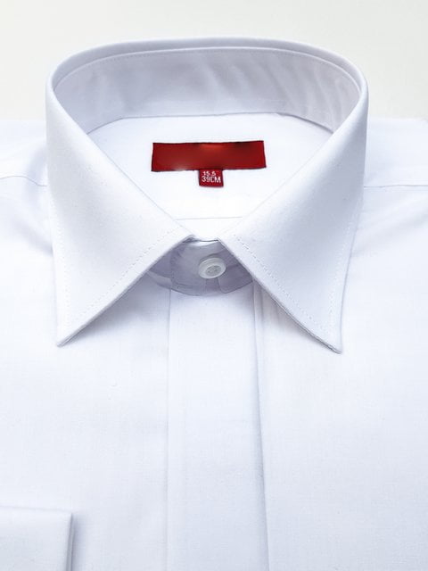 COLIN ROSS Slim-Fit Wedding Shirt - Men's Double Cuff – White