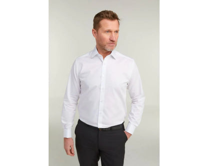 DOUBLE TWO Paradigm Shirt - Pure Cotton Non Iron Double Cuff – White