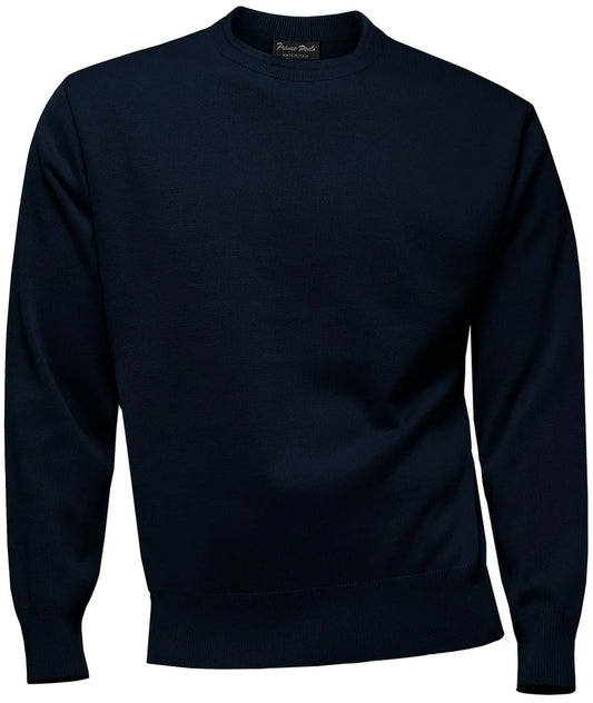 FRANCO PONTI Superfine Crew Neck - Mens Italian Merino Wool Blend - 6 Colours