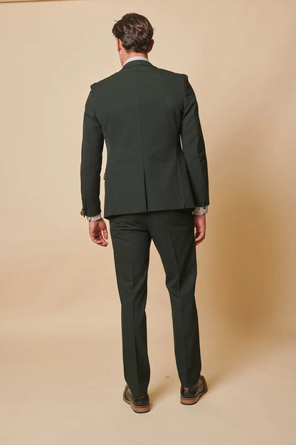 MARC DARCY Bromley Three Piece Suit - Olive Green Check