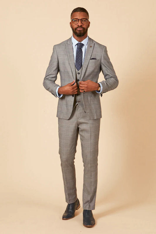 MARC DARCY Jerry Two Piece Suit - Grey Check