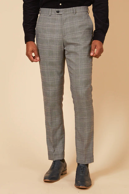 MARC DARCY Jerry Three Piece Suit - Grey Check