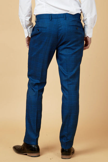 MARC DARCY Jerry Two Piece Suit - Blue Check