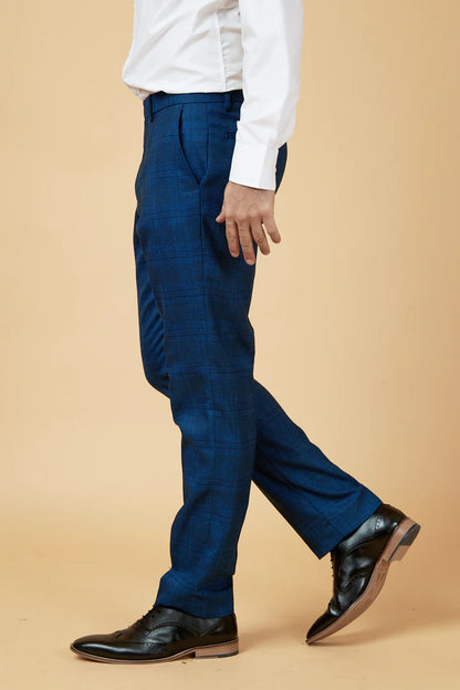 MARC DARCY Jerry Two Piece Suit - Blue Check